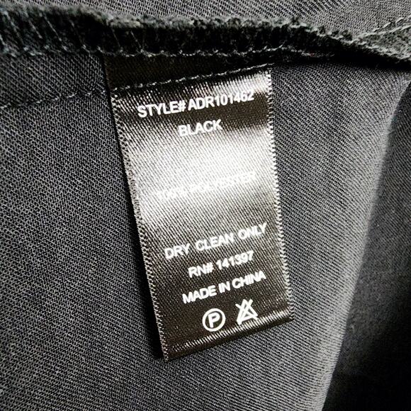 ASTR The Label Black Satin Cut Out Shoulder Mini Dress Bell Sleeve Size Medium - Picture 11 of 16